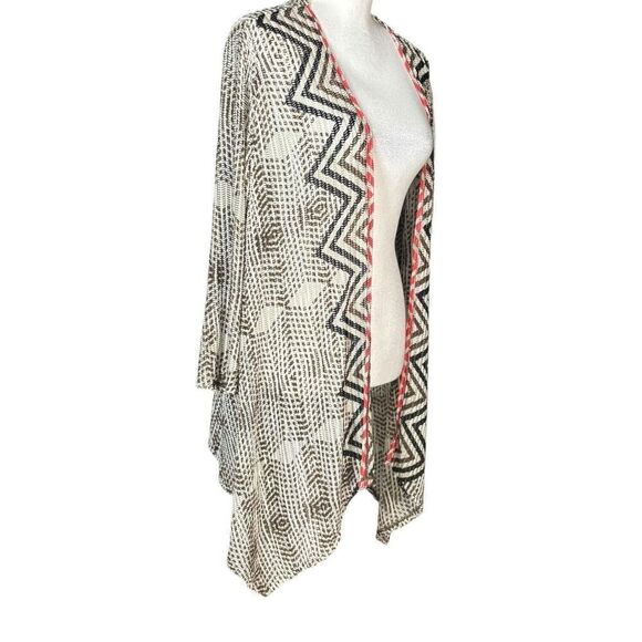 Chicos Cardigan Size XL Sweater Vest Duster Waterfall Brown Boho Long Abstract - Picture 4 of 12